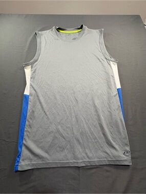 Pro Player Grey Sleeveless Tank with Blue and White Side Panels